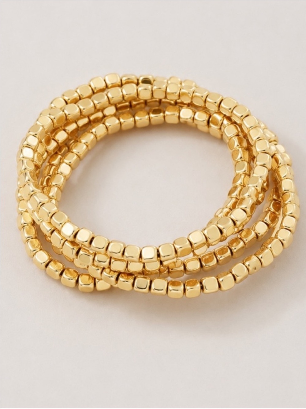 New! Gold Beaded Bracelet Stack Set NWOT